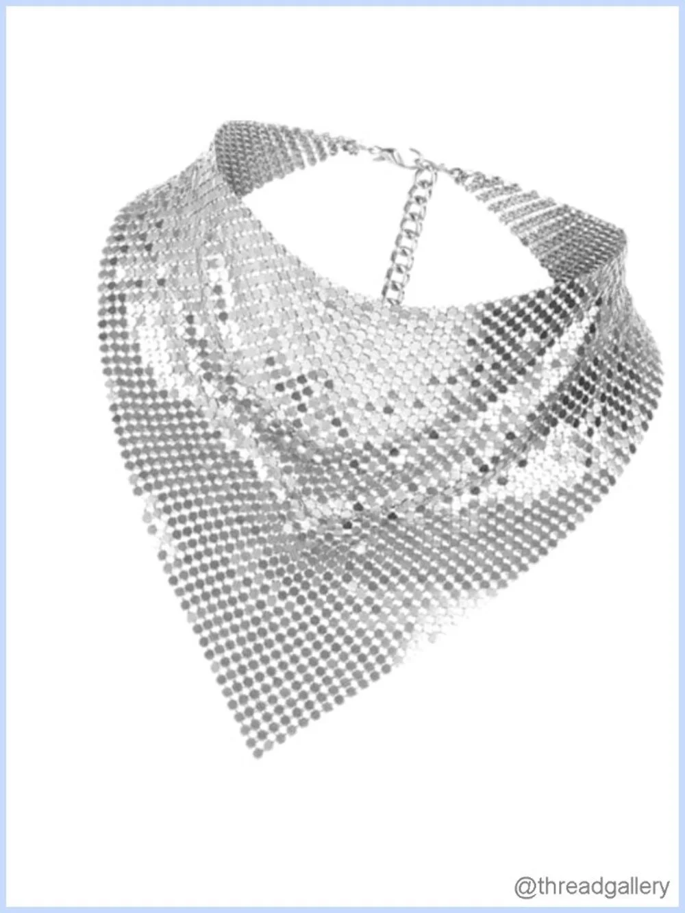 Sequined Bandana Headscarf for Women Adjustable Music Festival Neck Scarf